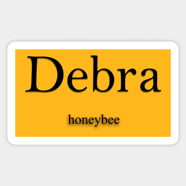 Debra name meaning Sticker by Demonic cute cat